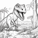 Tarbosaurus Hunting Scene Coloring Pages 2