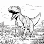 Tarbosaurus Hunting Scene Coloring Pages 3