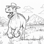 Tarbosaurus Hunting Scene Coloring Pages 4