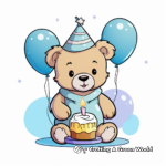Teddy Bear Birthday Party Coloring Pages 3