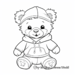 Teddy Bear in Pajamas Coloring Pages 1