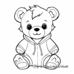 Teddy Bear in Pajamas Coloring Pages 2