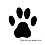 Teddy Bear Paw Stencil Coloring Pages 1