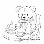 Teddy Bear Tea Party Coloring Pages 2