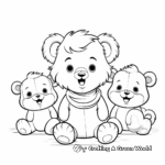 Teddy Bear with Friends Coloring Pages for Kids 4