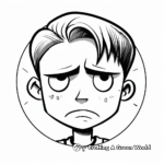 Teen's Frowning Face Coloring Pages 4