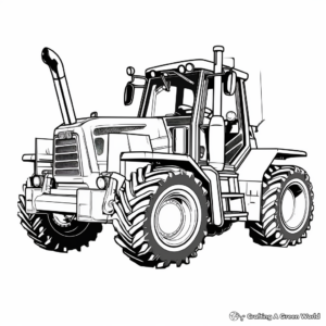 Telescopic Handler Forklift Coloring Pages 3