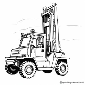 Telescopic Handler Forklift Coloring Pages 4