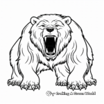 Terrifying Bear Silhouette Coloring Pages 3