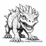 Terrifying Triceratops Coloring Sheets 1
