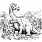 The Amazing Parasaurolophus Dinosaur Scenes Coloring Pages 4