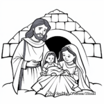 The Birth of Jesus Coloring Pages for Children 1