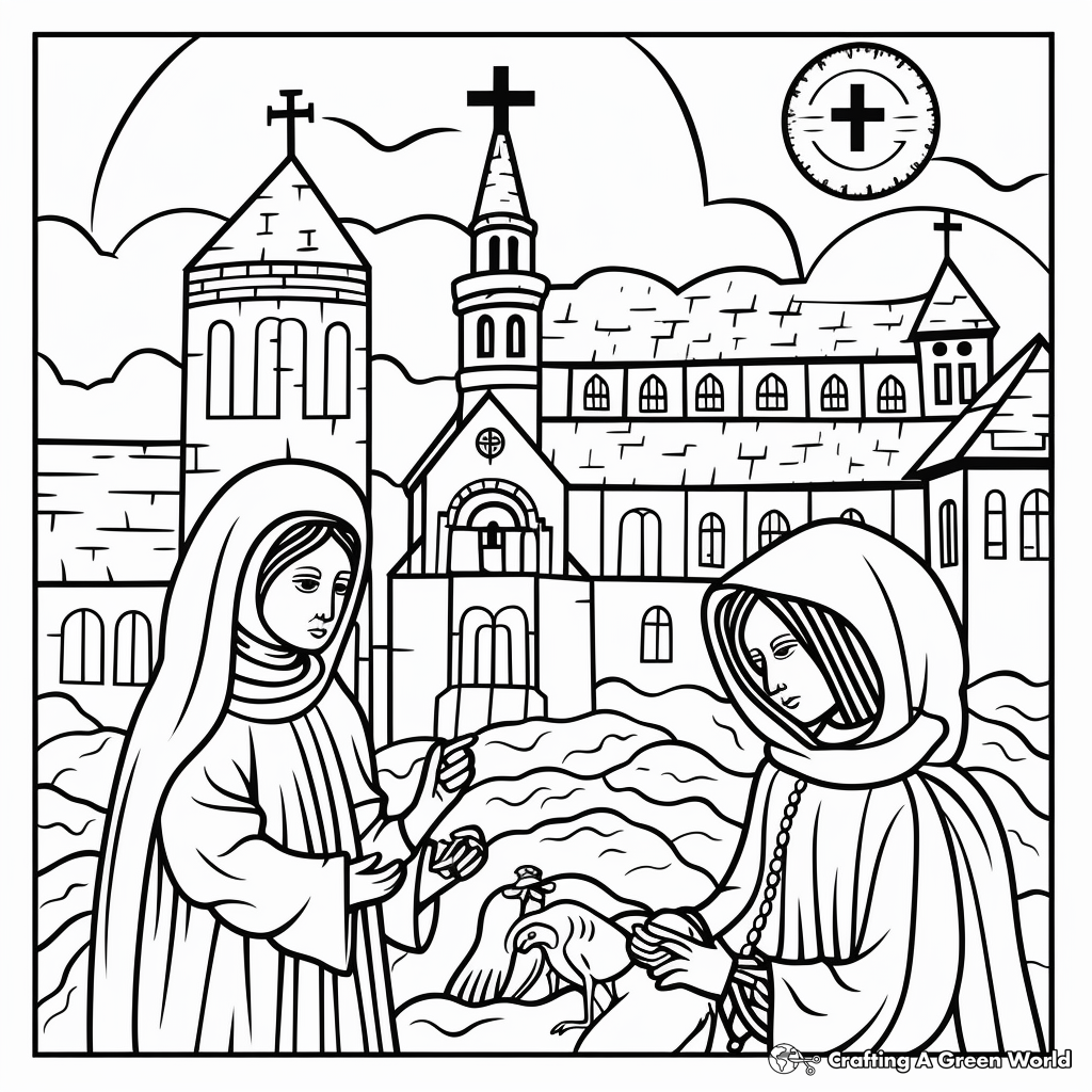 The Black Plague: A Dark Side of Middle Ages Coloring Pages 2
