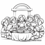 The Communion Bread and Wine: Last Supper Coloring Pages 2