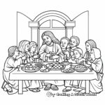 The Communion Bread and Wine: Last Supper Coloring Pages 3