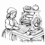 The Golden Era - Printing Press Coloring Pages 1