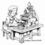 The Golden Era - Printing Press Coloring Pages 4