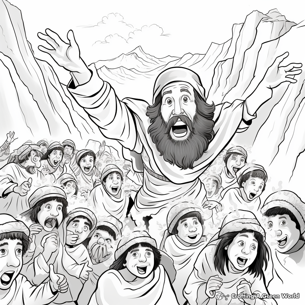 The Great Escape: Moses Leading Israelites Coloring Pages 2