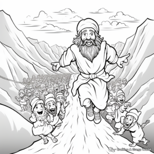 The Great Escape: Moses Leading Israelites Coloring Pages 3