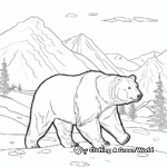 The Roaming Giant: Black Bear in Mountain Coloring Pages 4