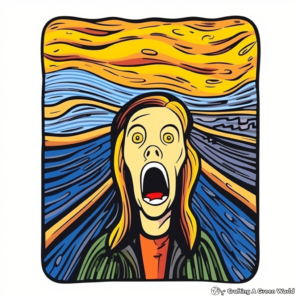 The Scream by Munch Coloring Pages for Expressionists 1