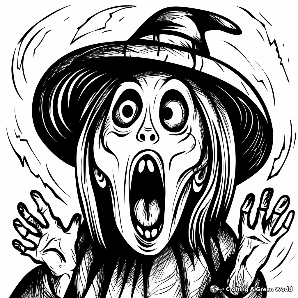 The Scream by Munch Coloring Pages for Expressionists 4