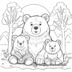 The Three Bears from Goldilocks: Story-Based Coloring Pages 3