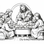 The Washing of Feet: Last Supper Servanthood Coloring Pages 1