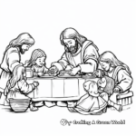 The Washing of Feet: Last Supper Servanthood Coloring Pages 4
