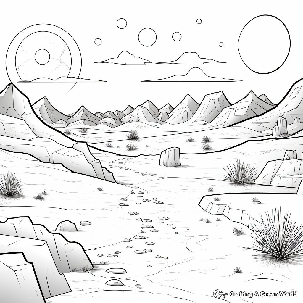 The Wonders of the Antarctic Desert Coloring Pages 2