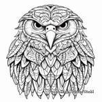 Therapeutic Zentangle Eagle Coloring Pages 1
