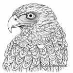 Therapeutic Zentangle Eagle Coloring Pages 3