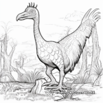 Therizinosaurus in Habitation Coloring Pages 1