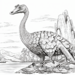 Therizinosaurus in Habitation Coloring Pages 4