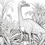 Therizinosaurus In The Jungle Coloring Pages 3