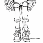 Thigh-High Socks Coloring Pages for Fashionistas 3
