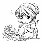 Thoughtful 'Thinking of You' Rose Coloring Pages 4