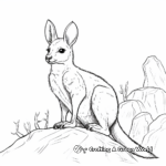 Threatened Brush-Tailed Rock Wallaby Coloring Pages 1