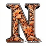 Three-Dimensional Letter N Coloring Pages 2