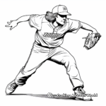 Thrilling Baseball Pitcher in Action Coloring Pages 3
