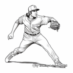Thrilling Baseball Pitcher in Action Coloring Pages 4