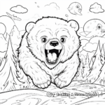 Thrilling Bear Chase Coloring Pages 2