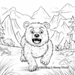 Thrilling Bear Chase Coloring Pages 4