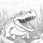 Thrilling Saltwater Crocodile Coloring Pages 1