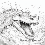Thrilling Saltwater Crocodile Coloring Pages 2