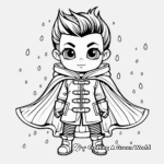Thrilling Superhero Raincoat Coloring Pages 2