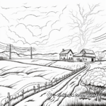 Thunderstorm in the Countryside Coloring Pages 2