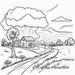 Thunderstorm in the Countryside Coloring Pages 4