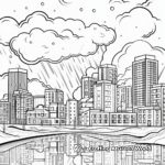 Thunderstorm Over the City Coloring Pages 3