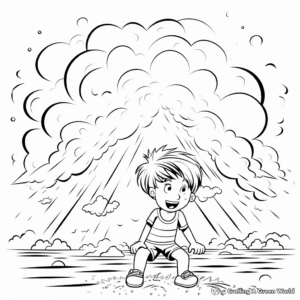 Thunderstorm Over the Ocean Coloring Pages 4